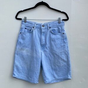 Vintage Chic Light Blue Denim Shorts Size 28